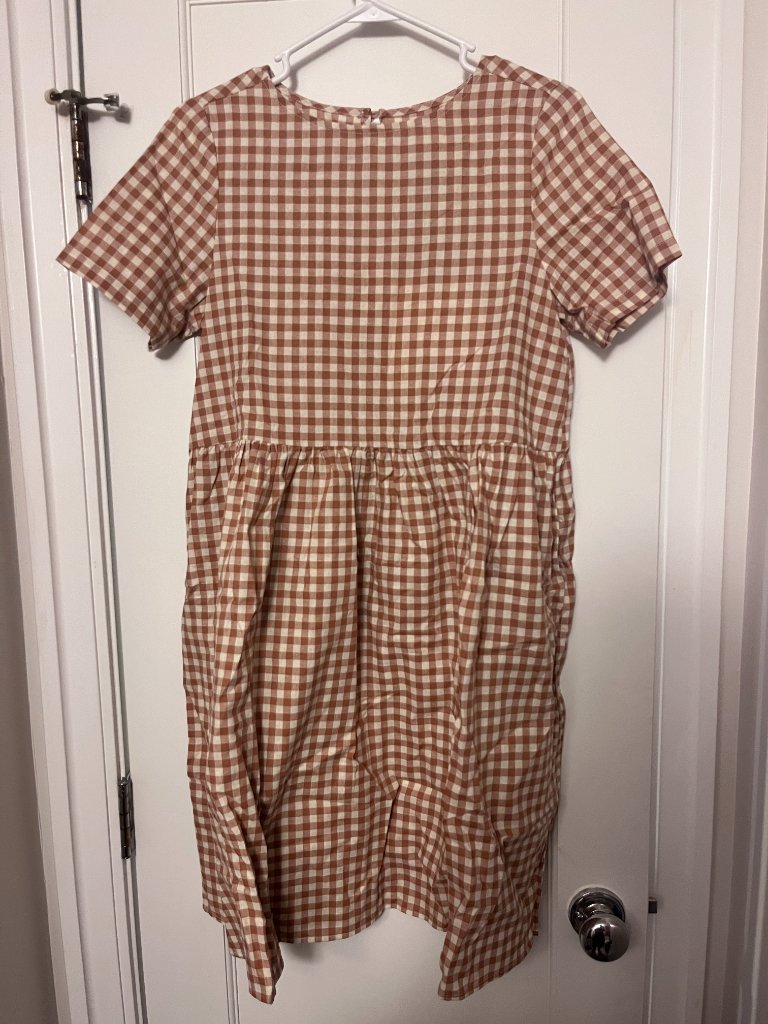 Tradlands Nico Dress - Terracotta Gingham Xs — image 2 of 3